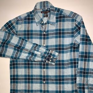 Micheal Kors Slim Fit Button Down Plaid Shirt